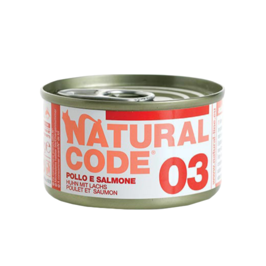 NATURAL CODE 85G - 03 POLLO & SALMONE