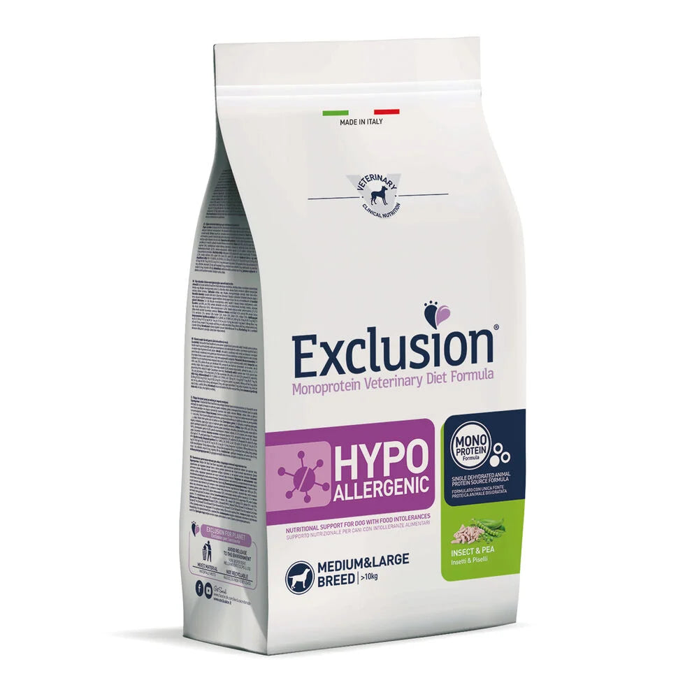 EXCLUSION HYPOALLERGENIC INSETTI & PISELLI - 12KG