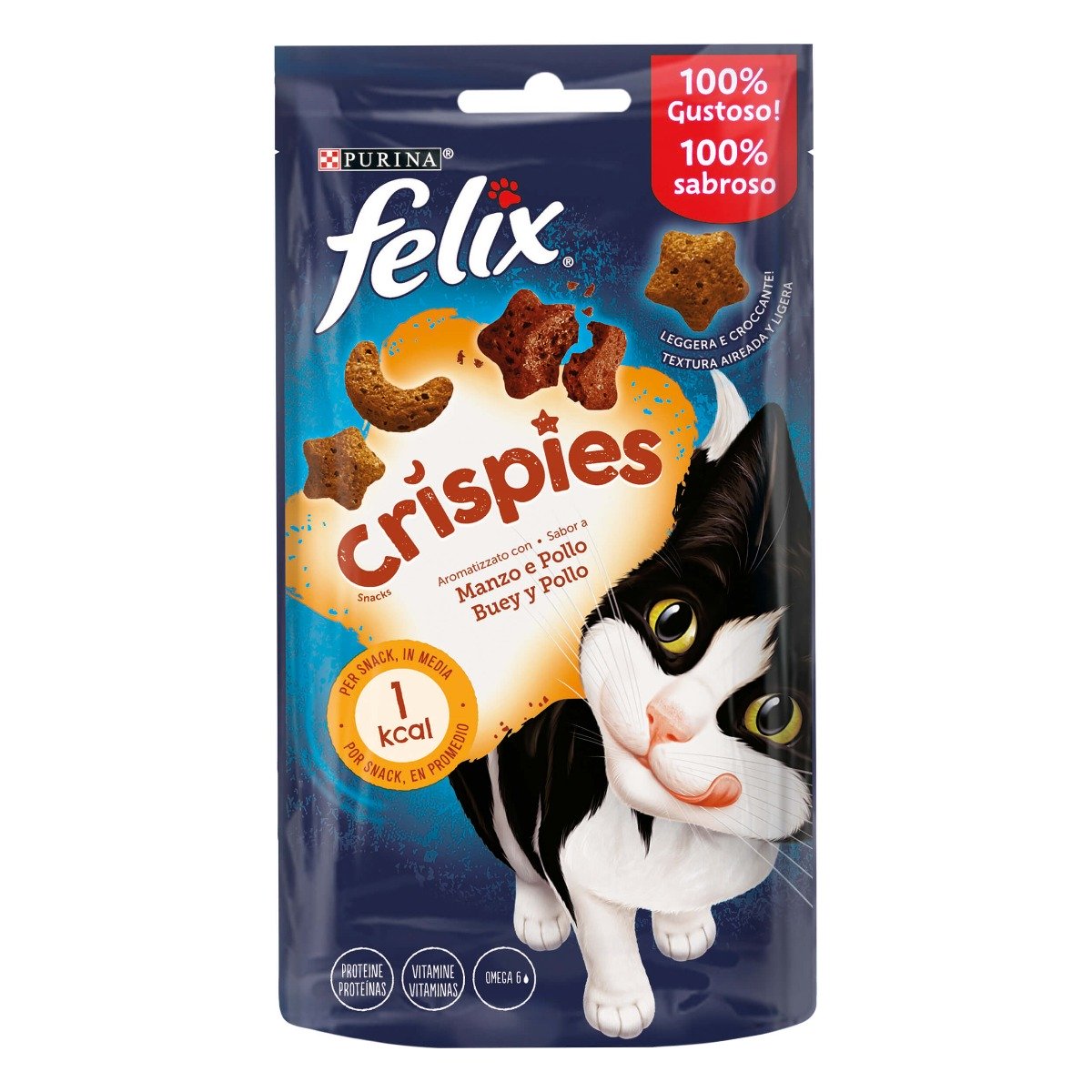 PURINA FELIX CRISPIES - MANZO E POLLO 45G