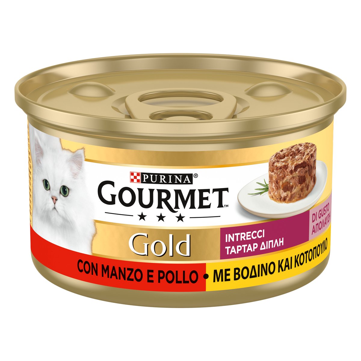 Purina Gourmet Gold Intrecci Pollo Manzo 85g lattina gatto