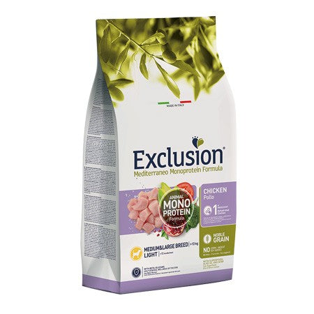 EXCLUSION MEDITERRANEO MEDIUM ADULT LIGHT - POLLO 12KG