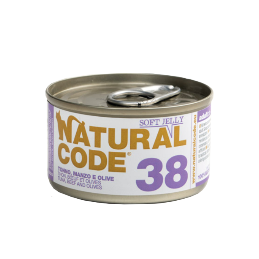 NATURAL CODE 85G - 38 TONNO, MANZO & OLIVE