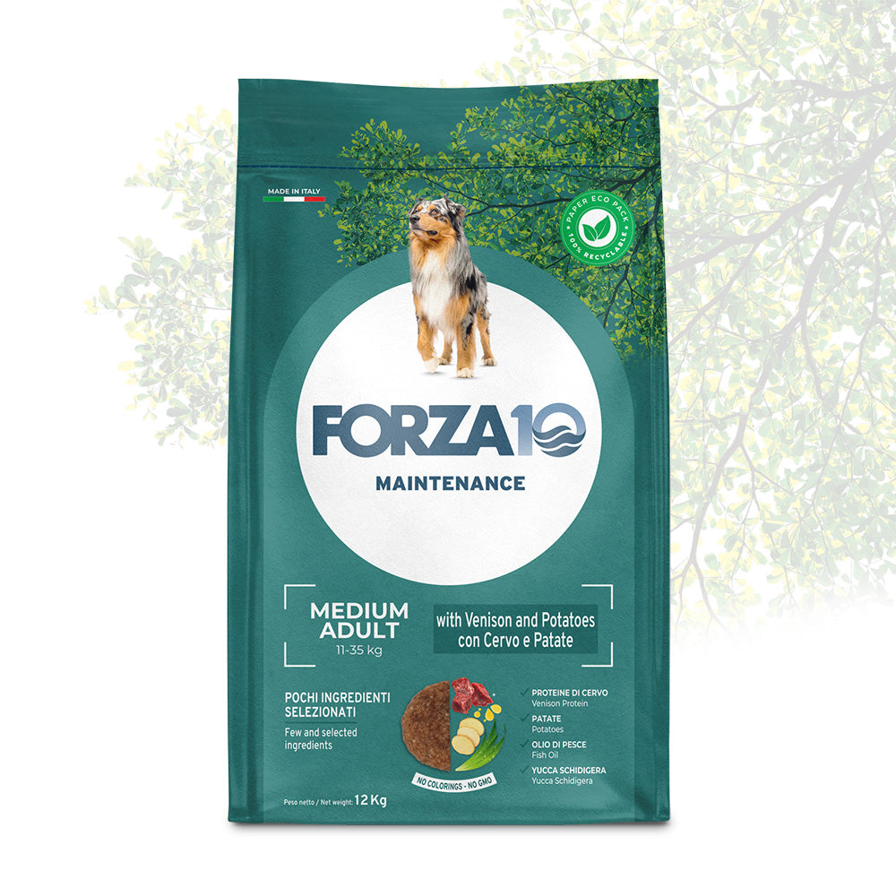 FORZA10 Mantenimento Medium Cervo Patate 12kg crocchette cane adulto taglia media