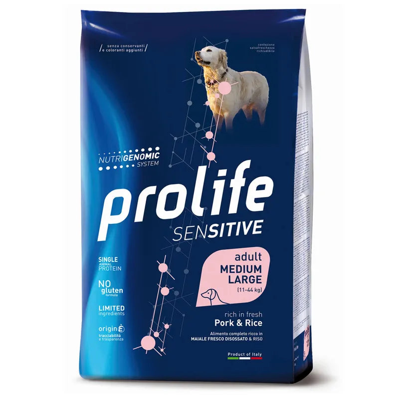 PROLIFE SENSITIVE ADULT MAIALE & RISO 10KG