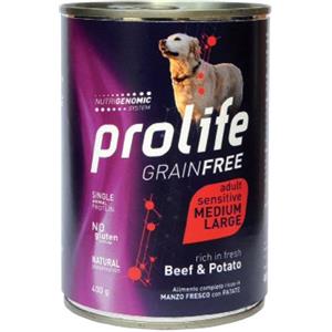 PROLIFE WET GRAINFREE ADULT MANZO DOG 6X400G