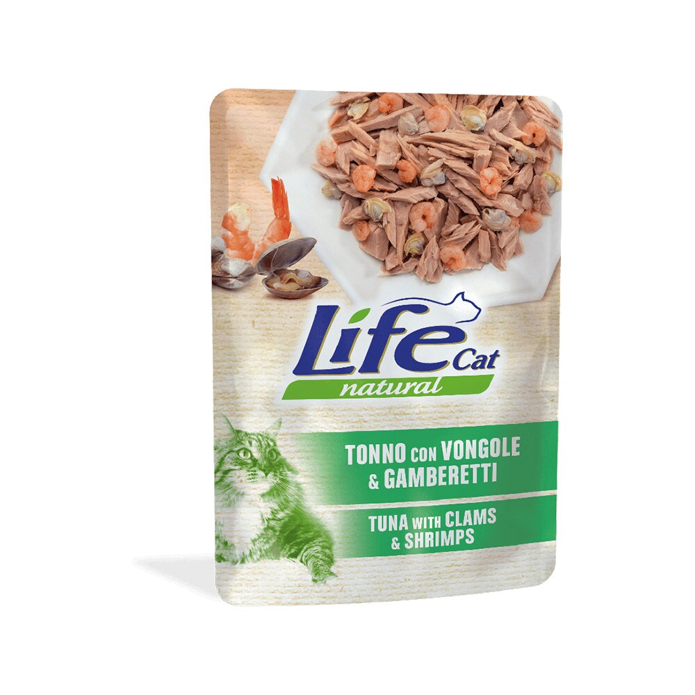 Life Cat Natural Tonno Vongole Gamberetti busta 70g