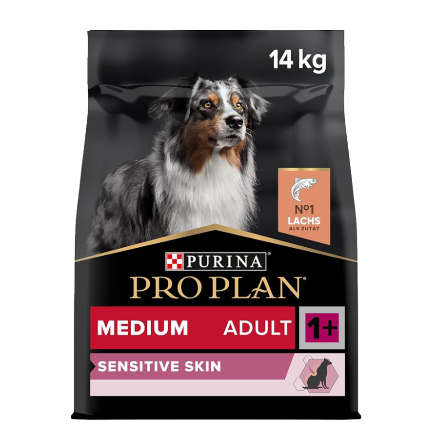 PURINA PROPLAN SENSITIVE SKIN ADLUT MEDIUM SALMONE 14KG