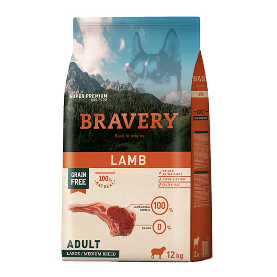 BRAVERY AGNELLO ADULT LARGE/MEDIUM BREEDS 12KG