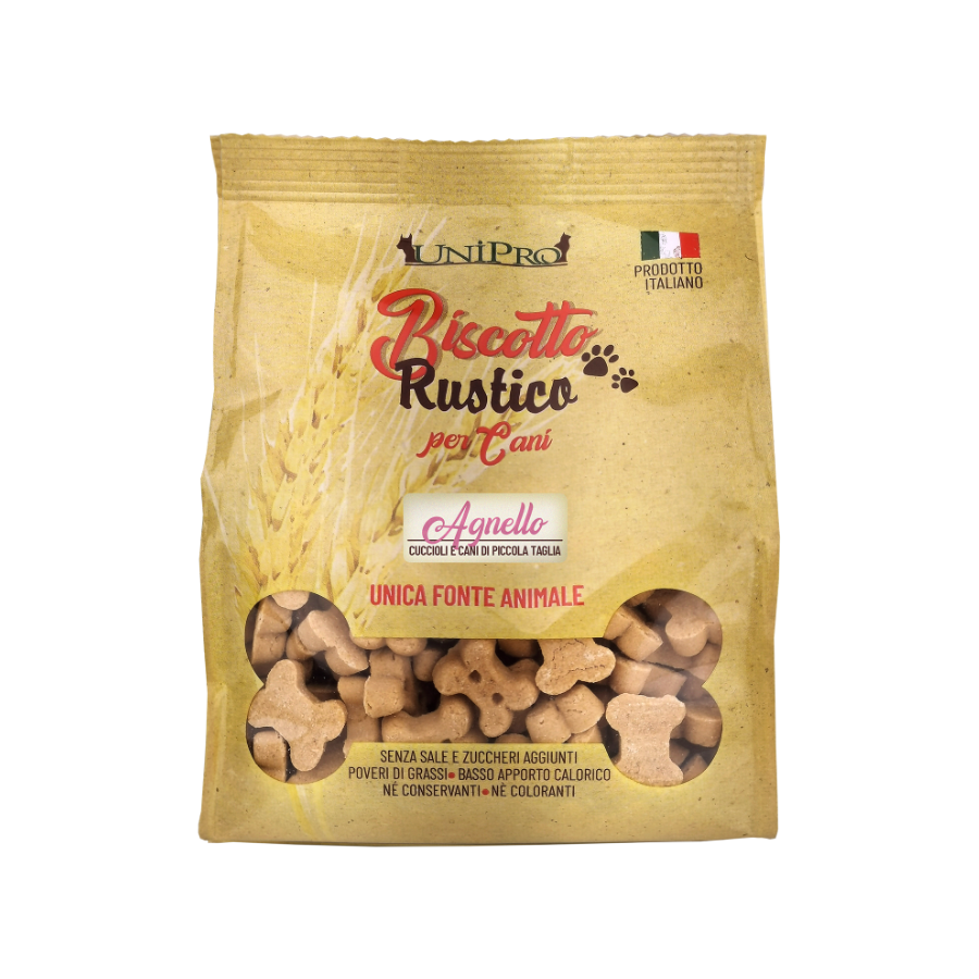 UNIPRO BISCOTTO RUSTICO - AGNELLO (CUCCIOLI E CANI DI PICCOLA TAGLIA)