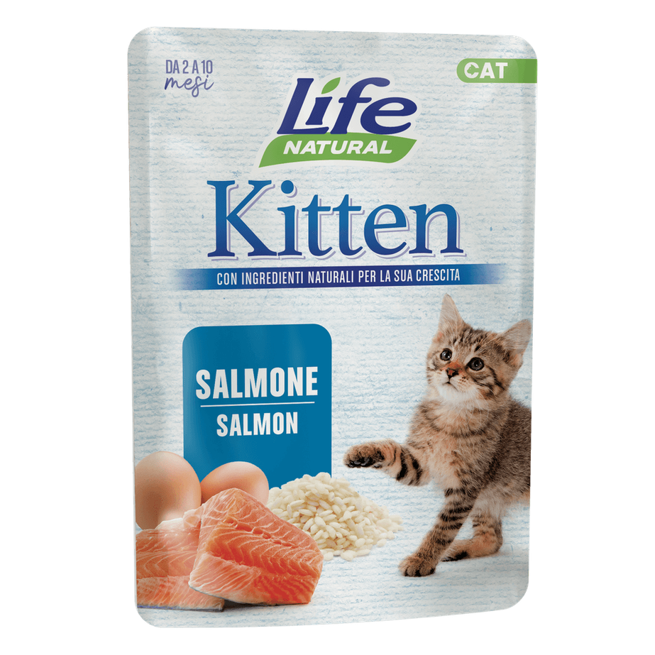Life Natural Cat Kitten Salmone 70g alimento umido per gattini