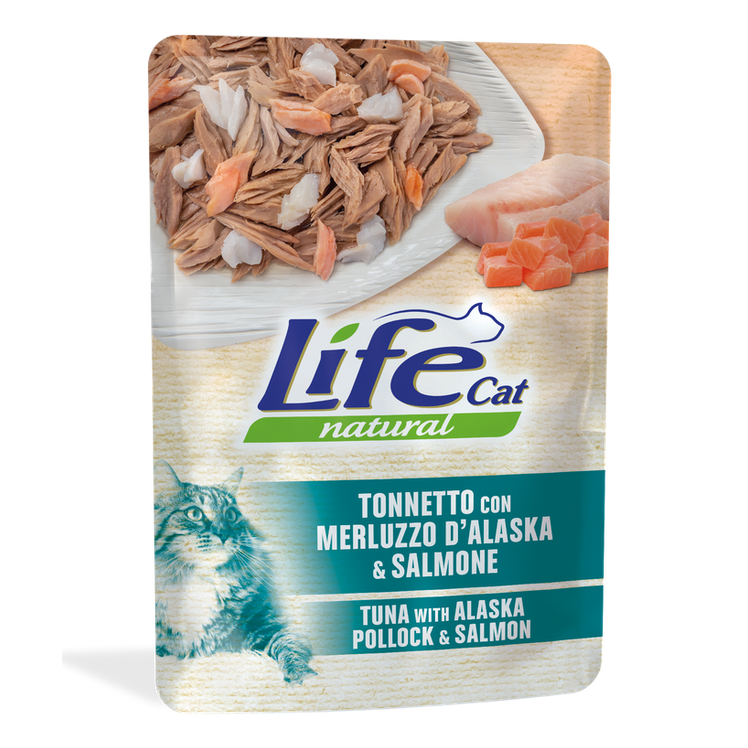 Life Natural Cat Tonnetto Merluzzo Alaska Salmone 70g