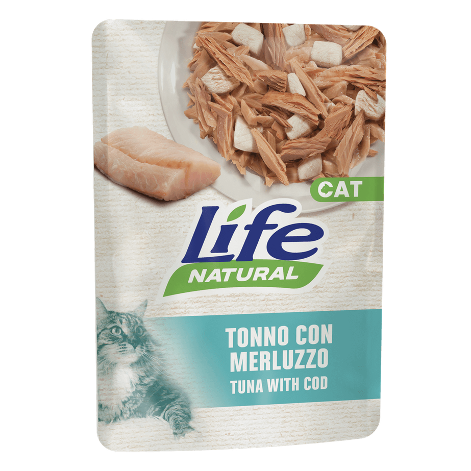 Life Natural Cat Tonno e Merluzzo 70g umido gatto
