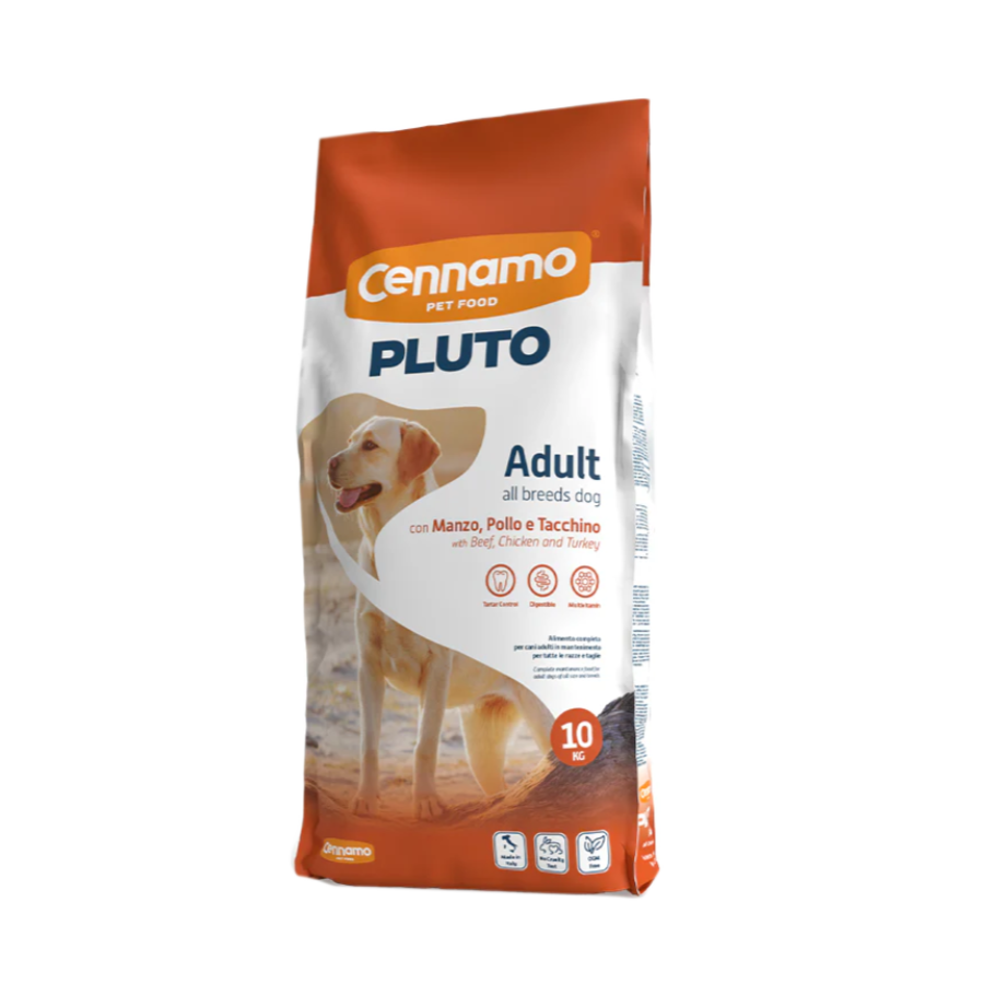 CENNAMO PLUTO ADULT ALL BREEDS MANZO, POLLO & TACCHINO 10KG