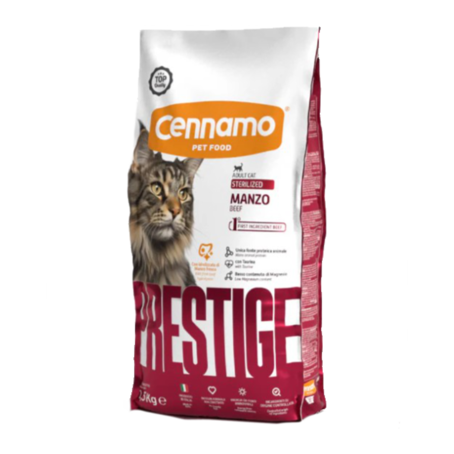 CENNAMO PRESTIGE GATTO STERILIZZATO MANZO - 10 KG