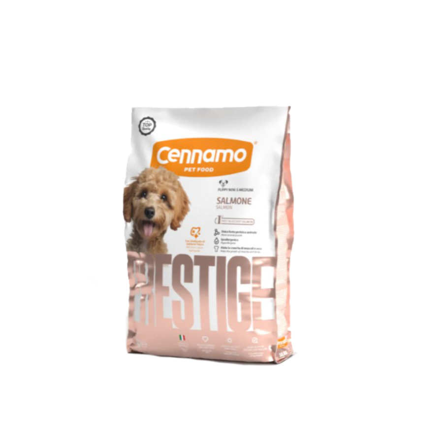 CENNAMO PRESTIGE CANE PUPPY MINI & MEDIUM SALMONE 12KG