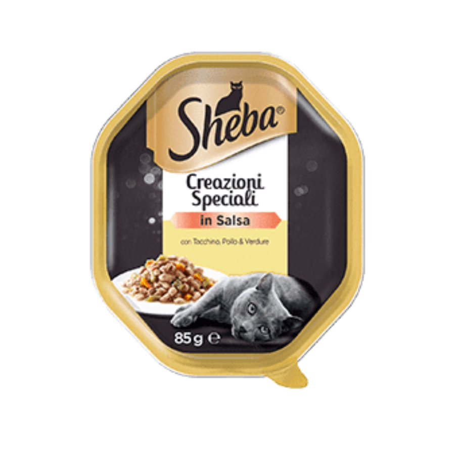 SHEBA CREAZIONI IN SALSA 85G - TACCHINO, POLLO & VERDURE