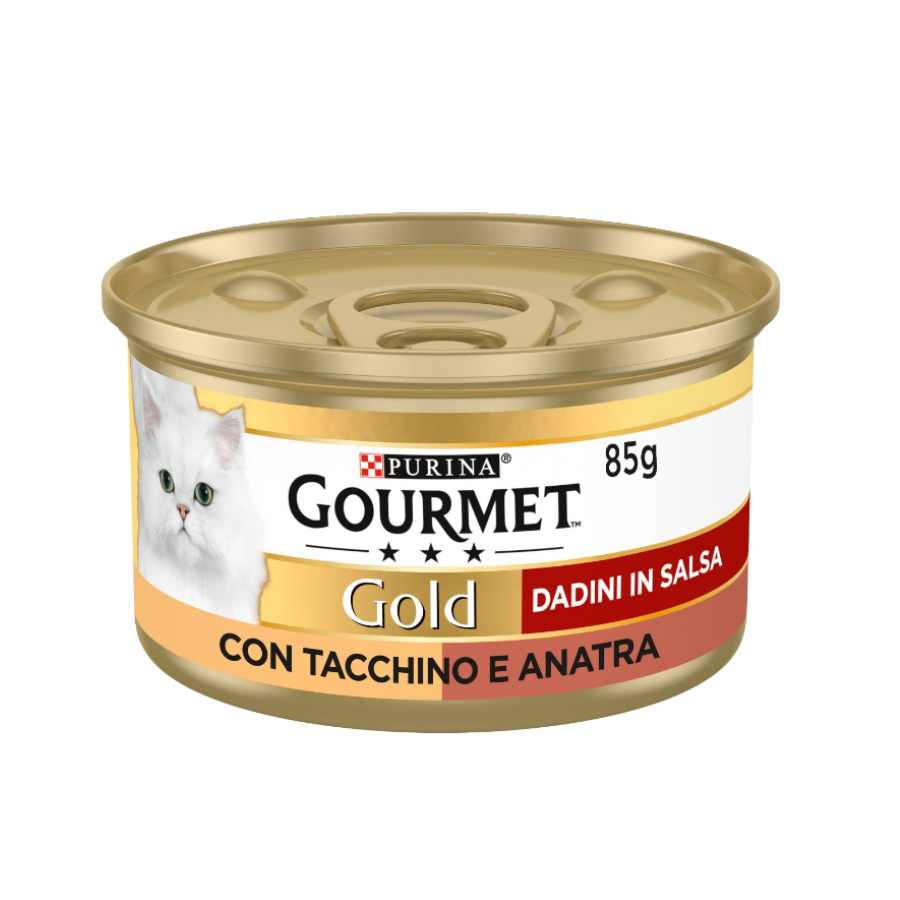 Purina Gourmet Gold Dadini Salsa Tacchino Anatra 85g umido gatto