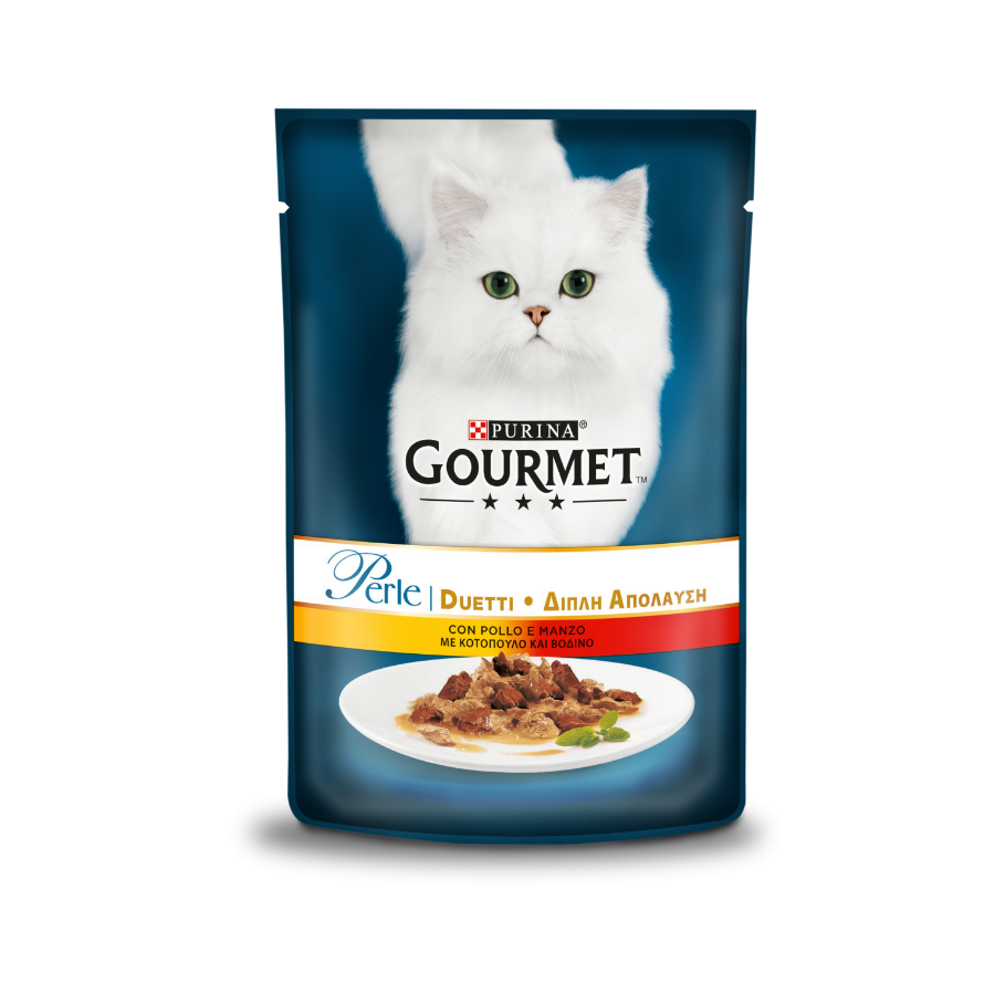 PURINA PERLE DUETTI 85G - MANZO & POLLO