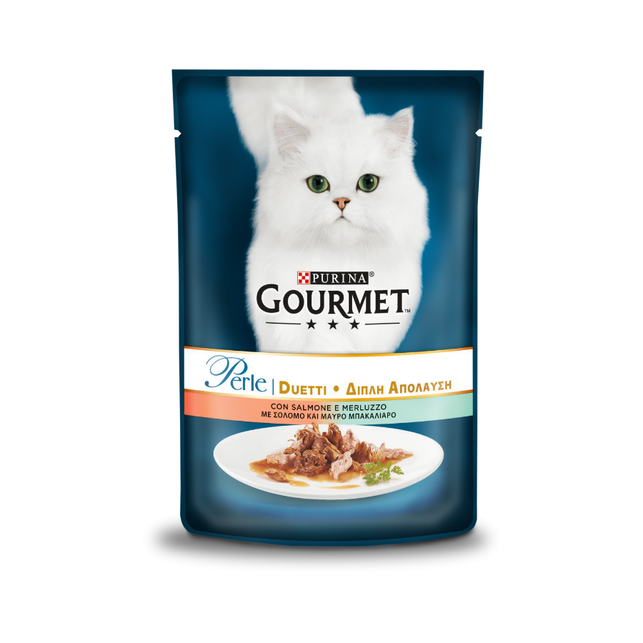 PURINA PERLE DUETTI 85G - SALMONE & MERLUZZO