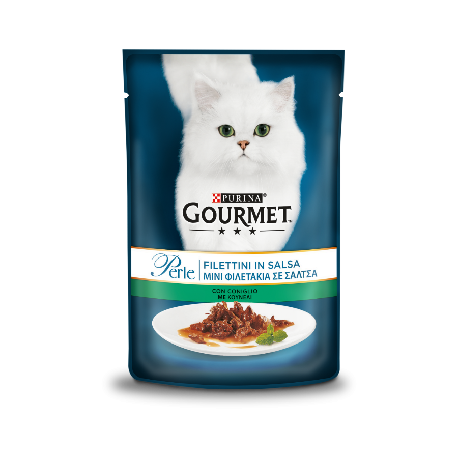 PURINA PERLE FILETTINI IN SALSA 85G - CONIGLIO
