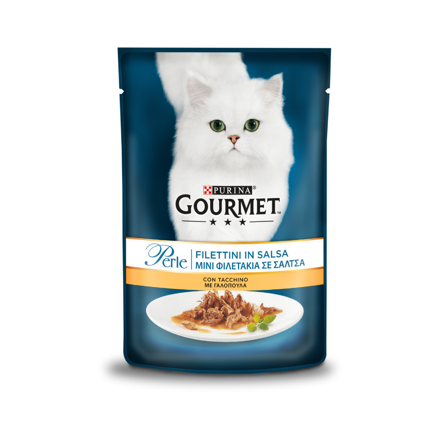 PURINA PERLE FILETTINI IN SALSA 85G - TACCHINO