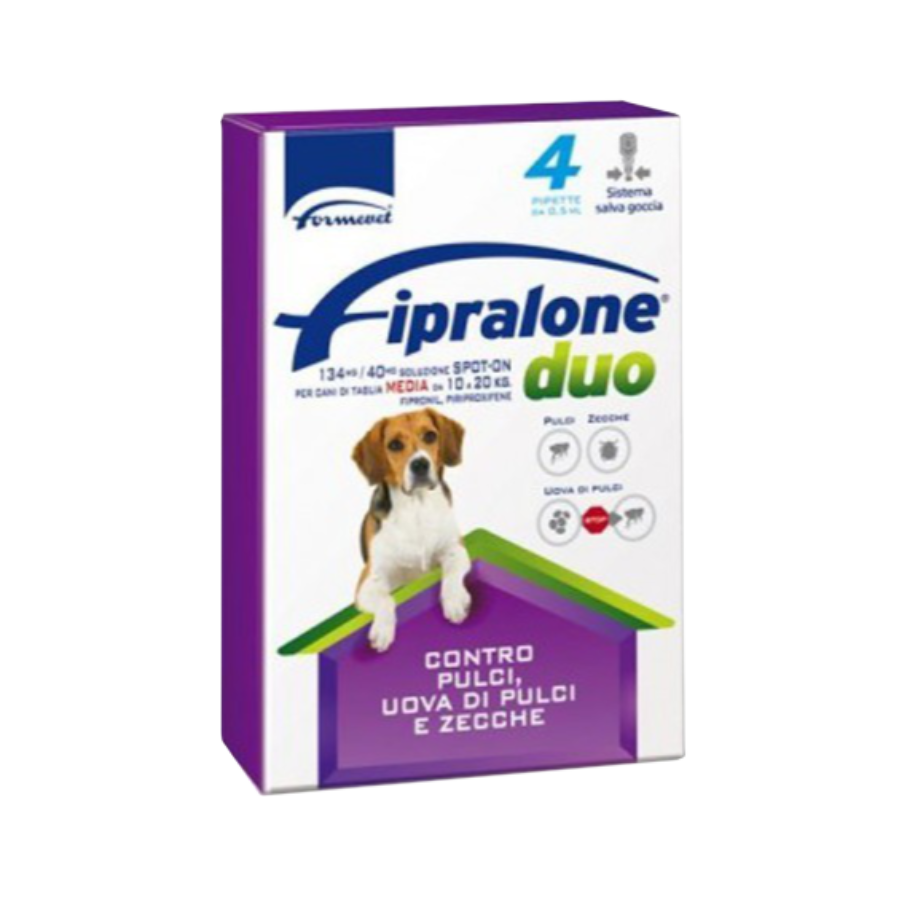 Formevet Fipralone Duo 10-20kg confezione 4 pipette antiparassitario cane