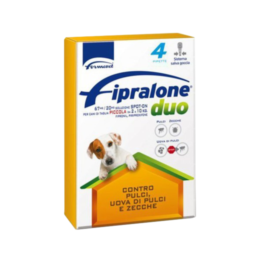 Formevet Fipralone Duo 2-10kg spot-on 4 pipette antiparassitario cani