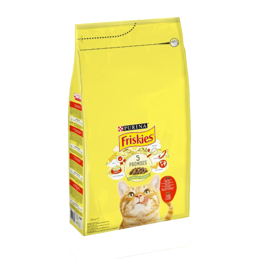 PURINA FRISKIES - 4KG - MANZO, POLLO & VERDURE