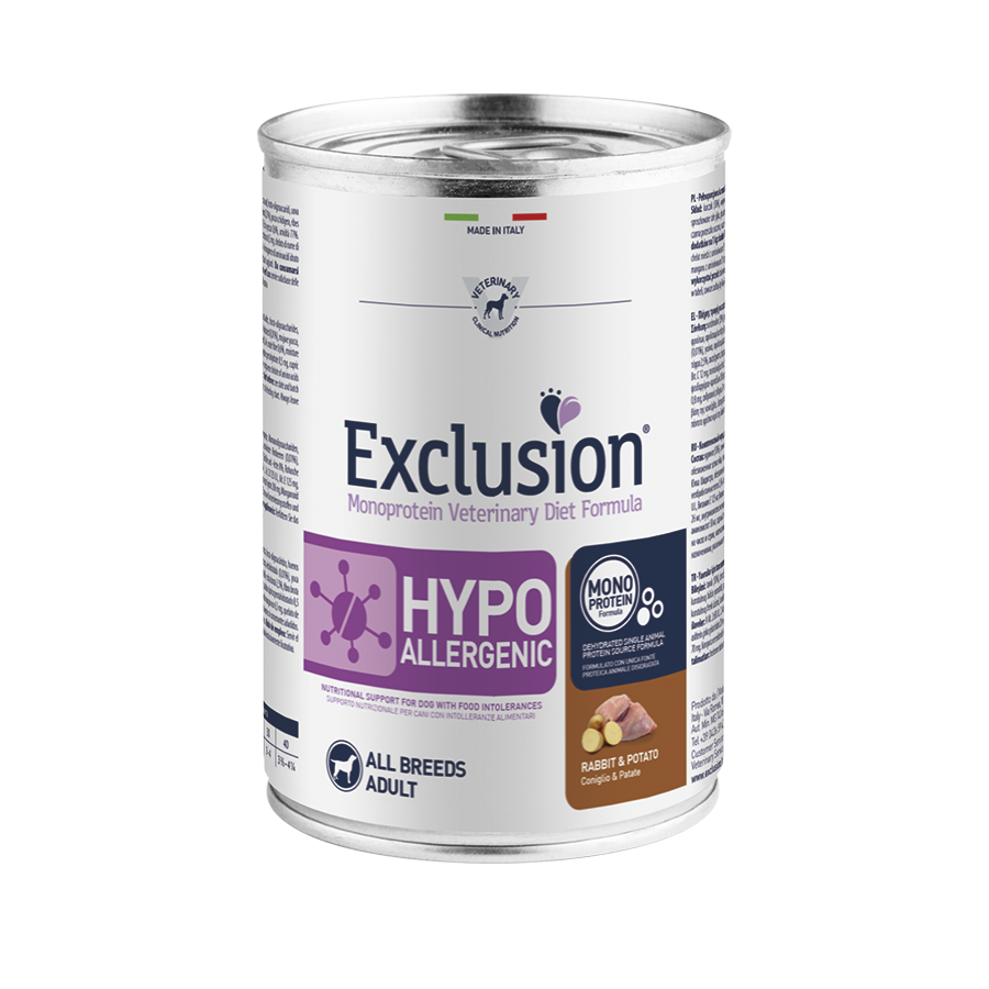 EXCLUSION HYPOALLRGENIC CONIGLIO &amp; PATATE 400G