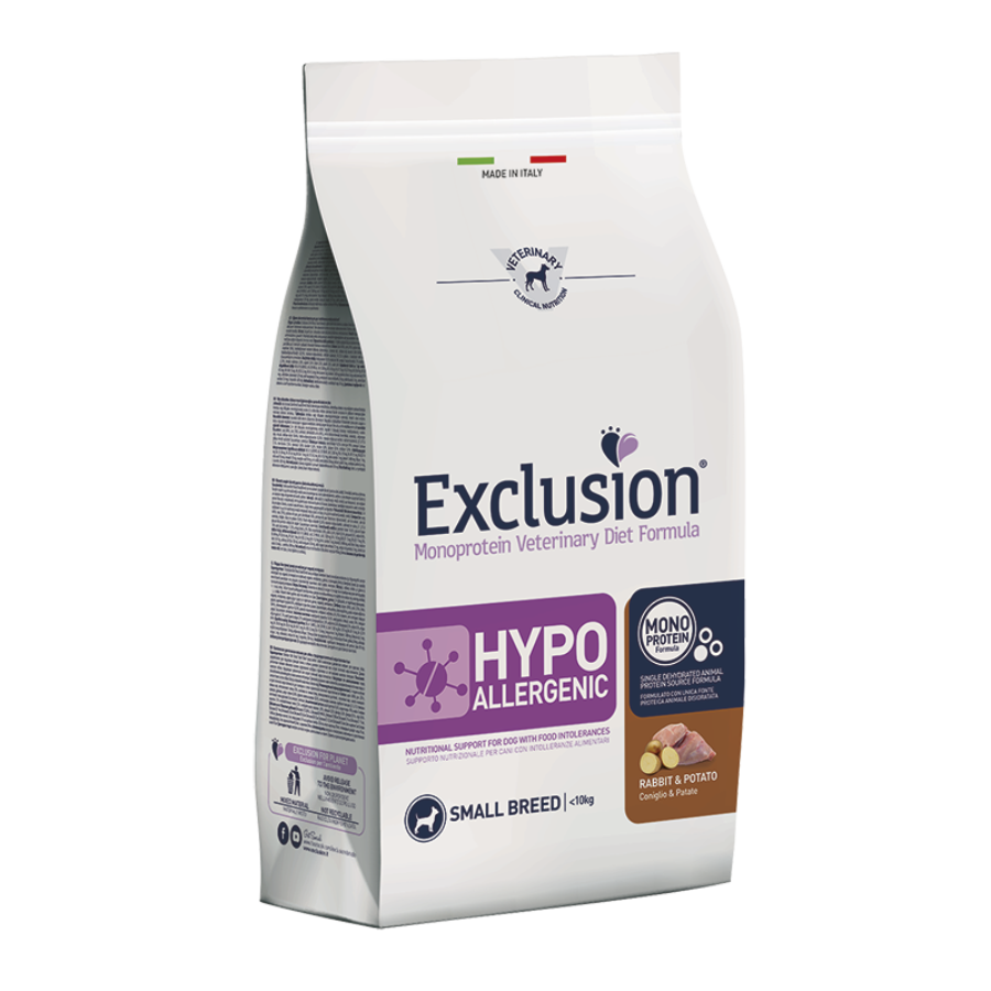 EXCLUSION HYPOALLERGENIC SMALL CONIGLIO & PATATE - 2 KG