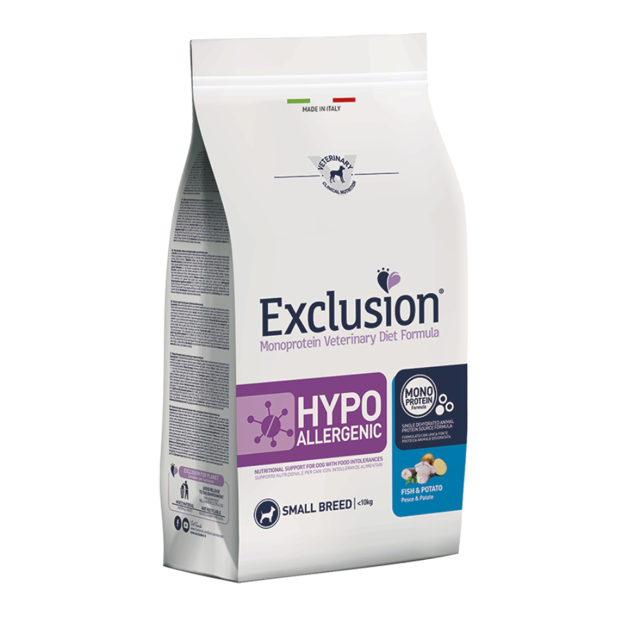 EXCLUSION HYPOALLERGENIC SMALL PESCE & PATATE - 2KG