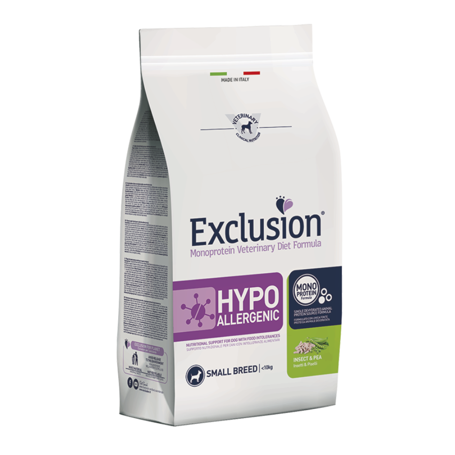 EXCLUSION HYPOALLERGENIC SMALL INSETTI & PISELLI - 2KG