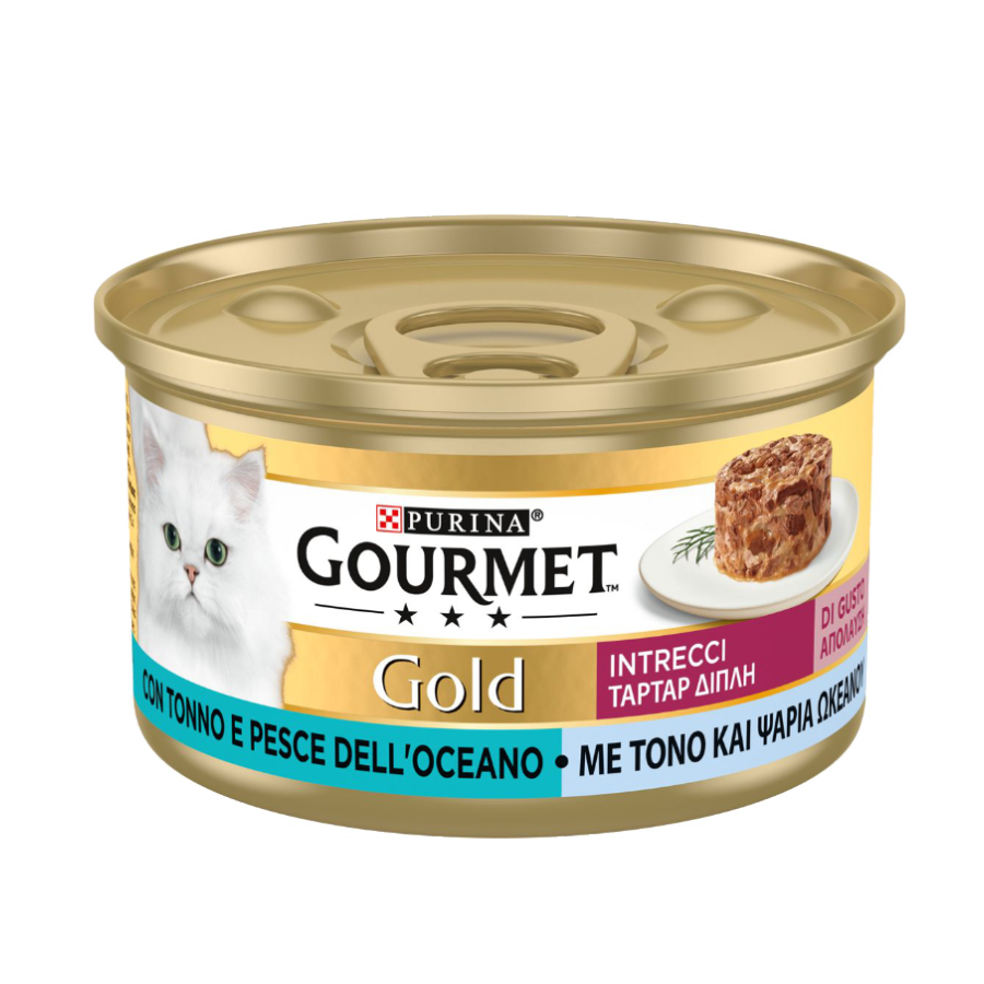 Purina Gourmet Gold Intrecci Tonno e Pesce dell'Oceano 85g