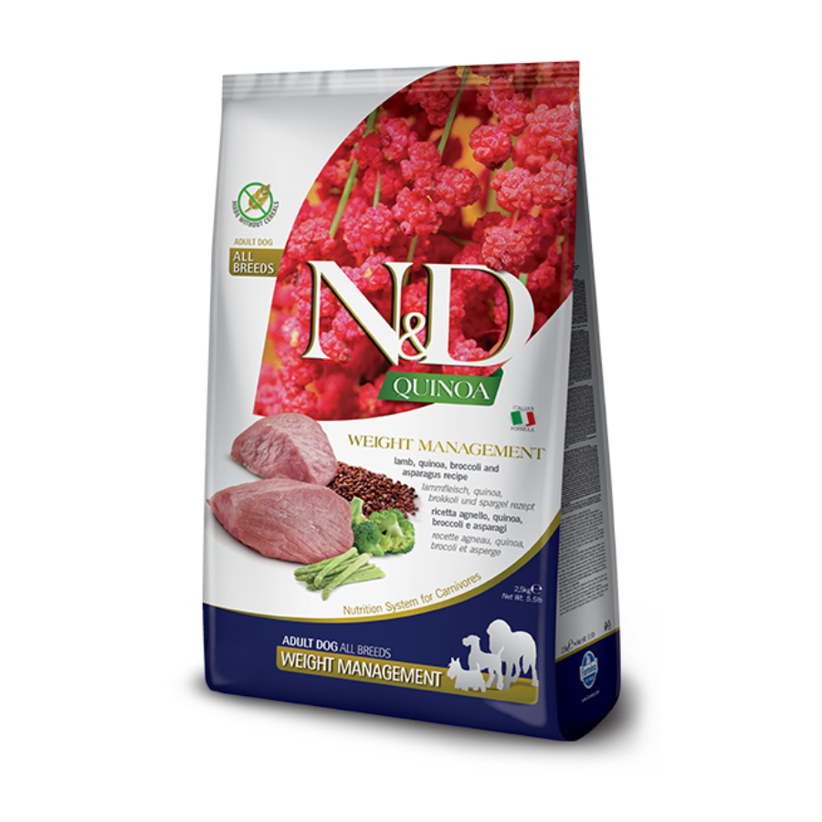 FARMINA N&D QUINOA ADULT WEIGHT MANAGEMENT AGNELLO - TAGLIA MEDIA/GRANDE