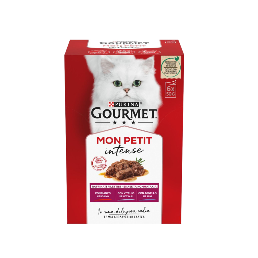 Purina Gourmet Mon Petit 6x50g con manzo, agnello e vitello