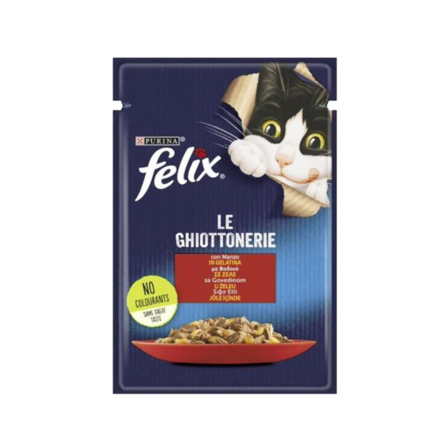 PURINA FELIX LE GHIOTTONERIE 85G - MANZO