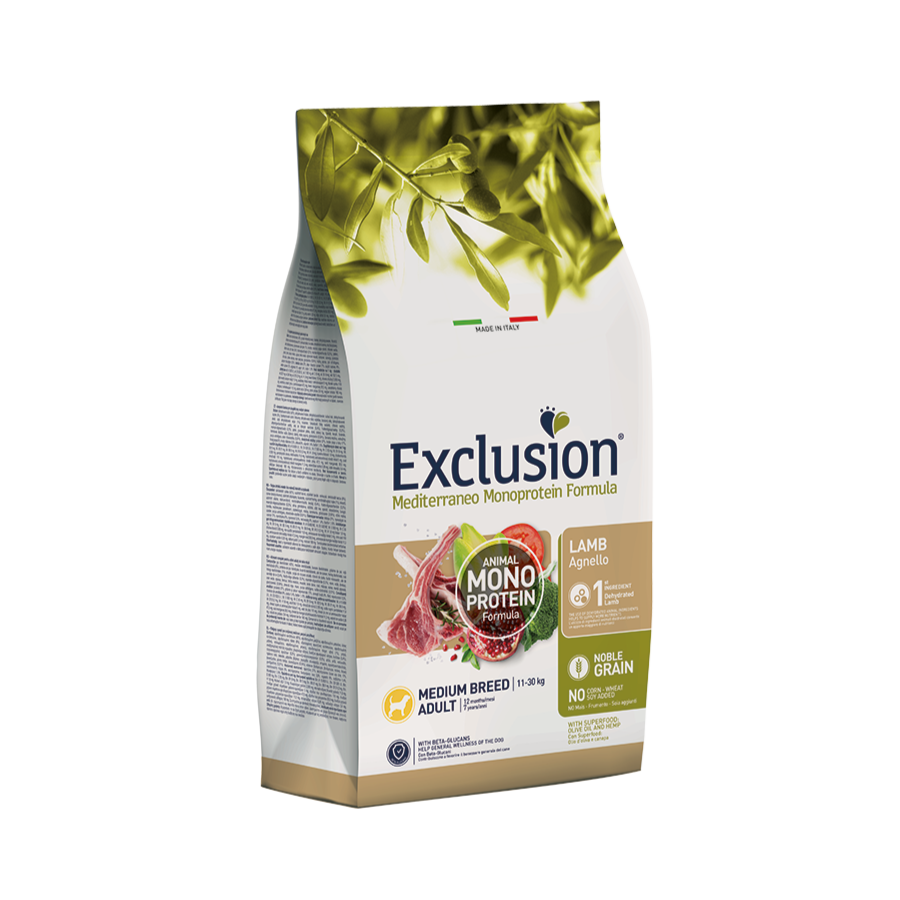 EXCLUSION MEDITERRANEO MEDIUM ADULT - AGNELLO 12KG