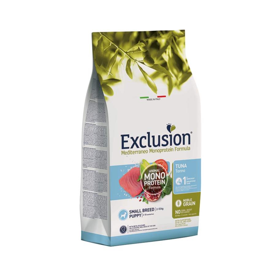 EXCLUSION MEDITERRANEO NOBLE GRAIN PUPPY - TONNO 12KG