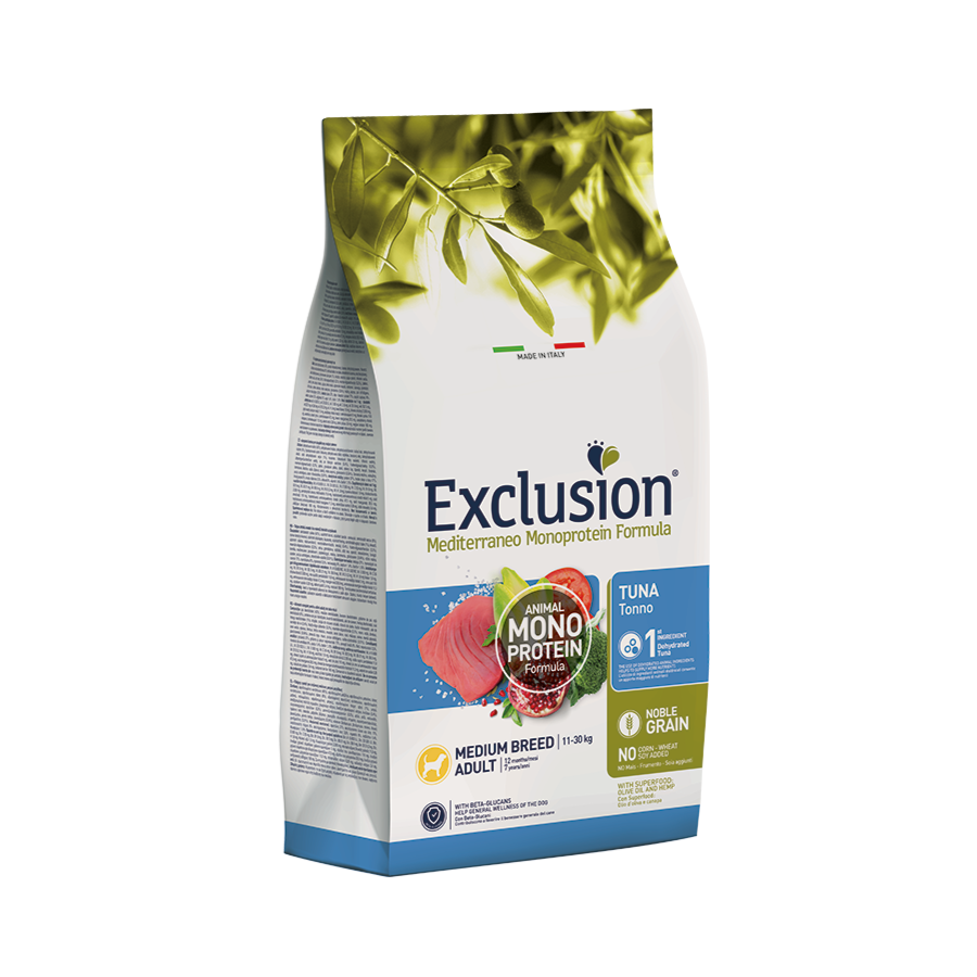 EXCLUSION MEDITERRANEO MEDIUM ADULT - TONNO 12KG