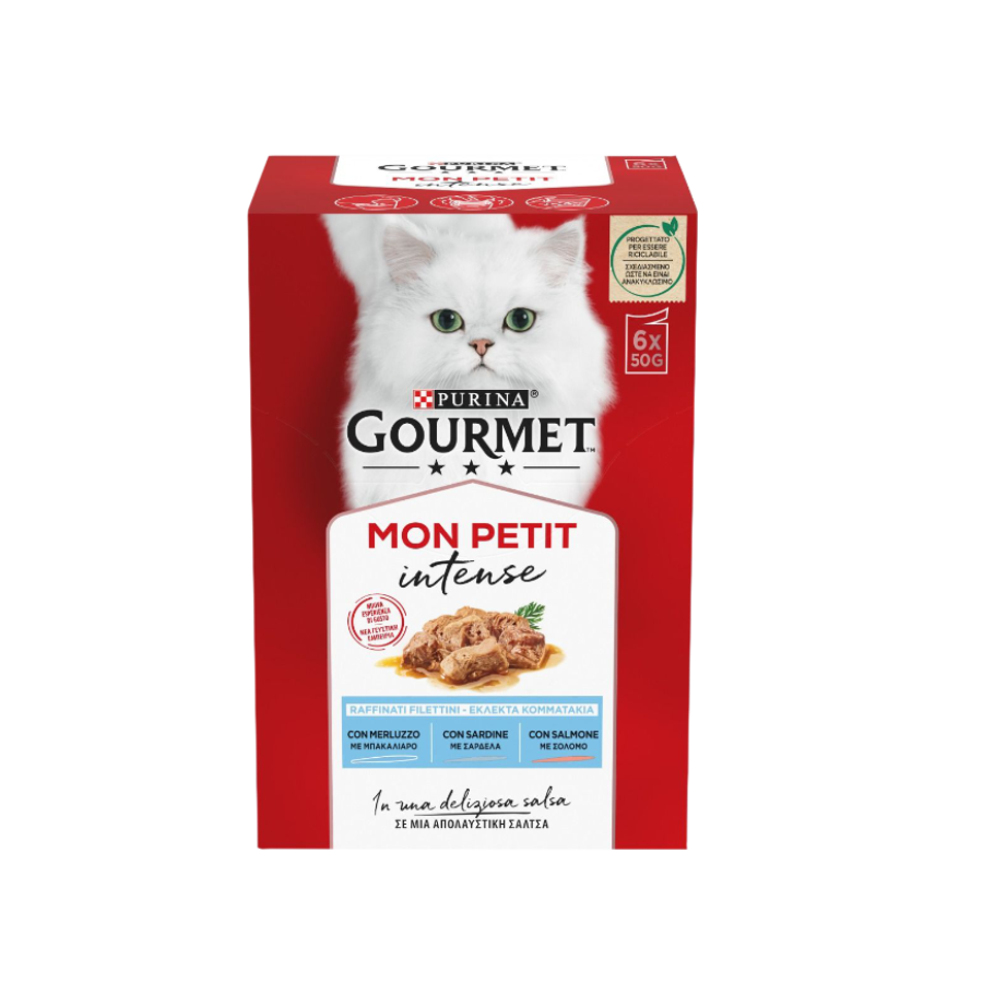 Purina Gourmet Mon Petit 6x50g merluzzo salmone sardine