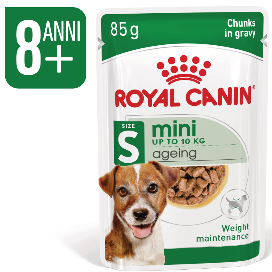 ROYAL CANIN MINI AGEIN ADULT 8+ IN SALSA 85G