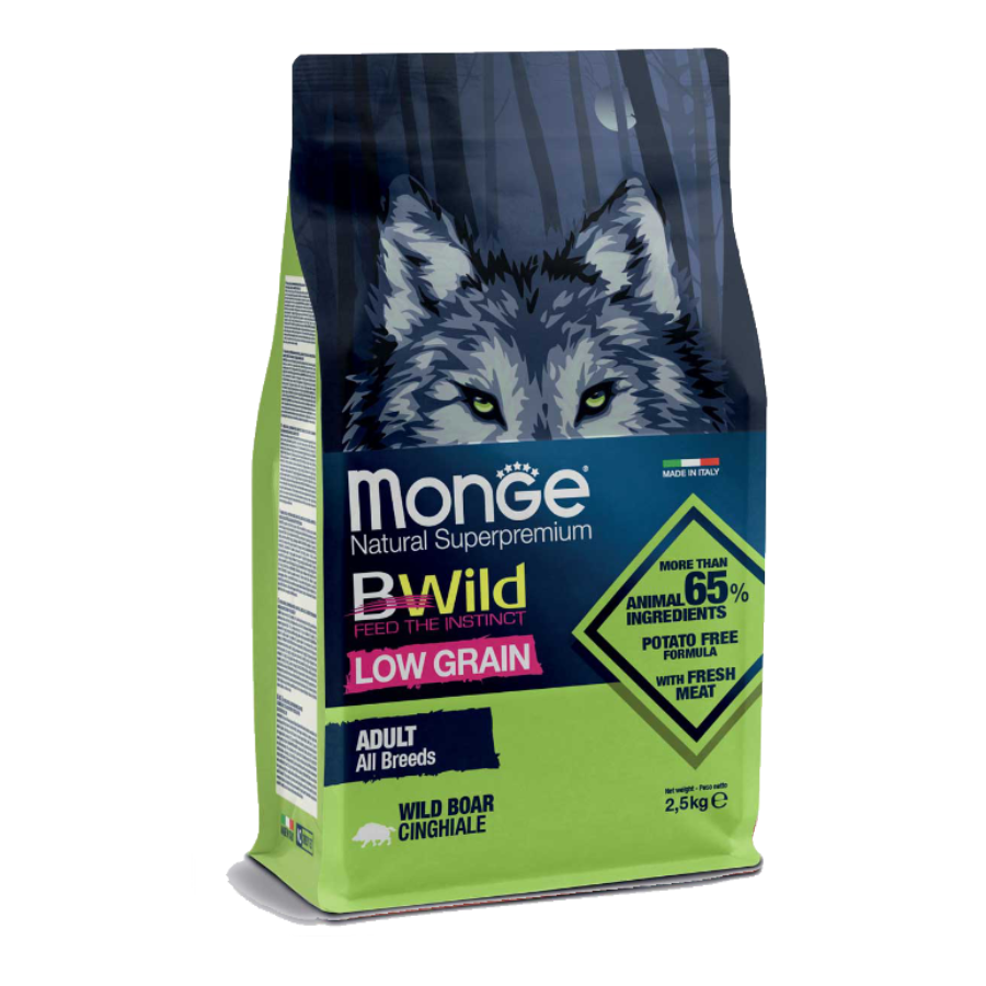 MONGE BWILD LOW GRAIN CINGHIALE - 2,5KG