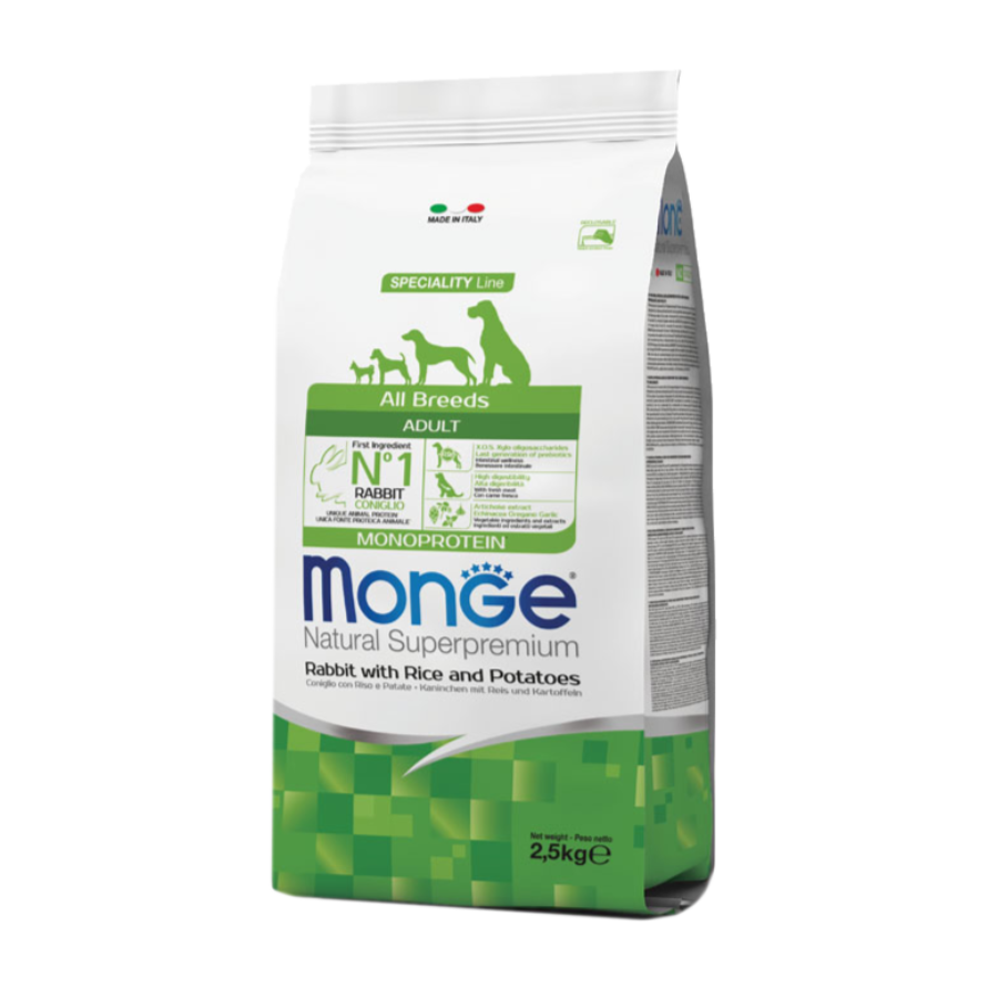 MONGE SUPERPREMIUM ALL BREEDS ADULT CONIGLIO CON RISO E PATATE 12KG