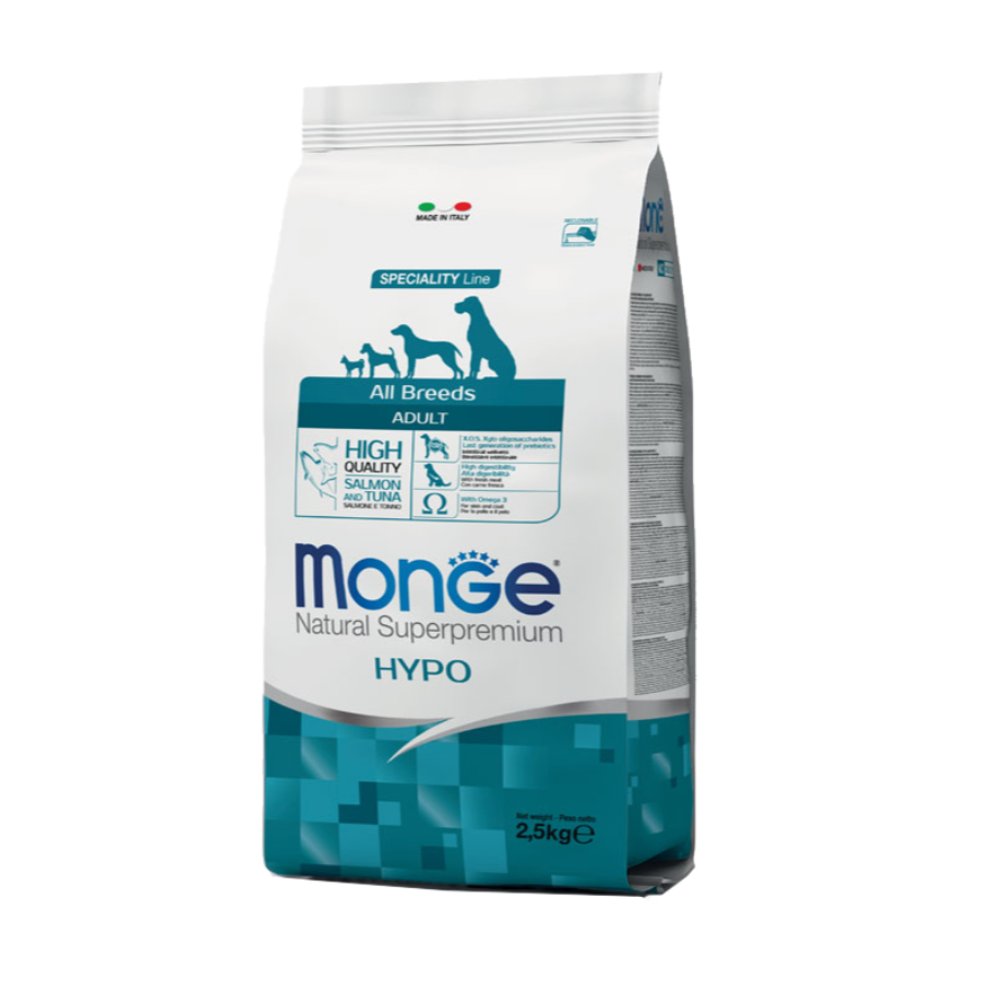 MONGE SUPERPREMIUM ALL BREEDS ALL BREEDS HYPO CON SALMONE E TONNO 12KG