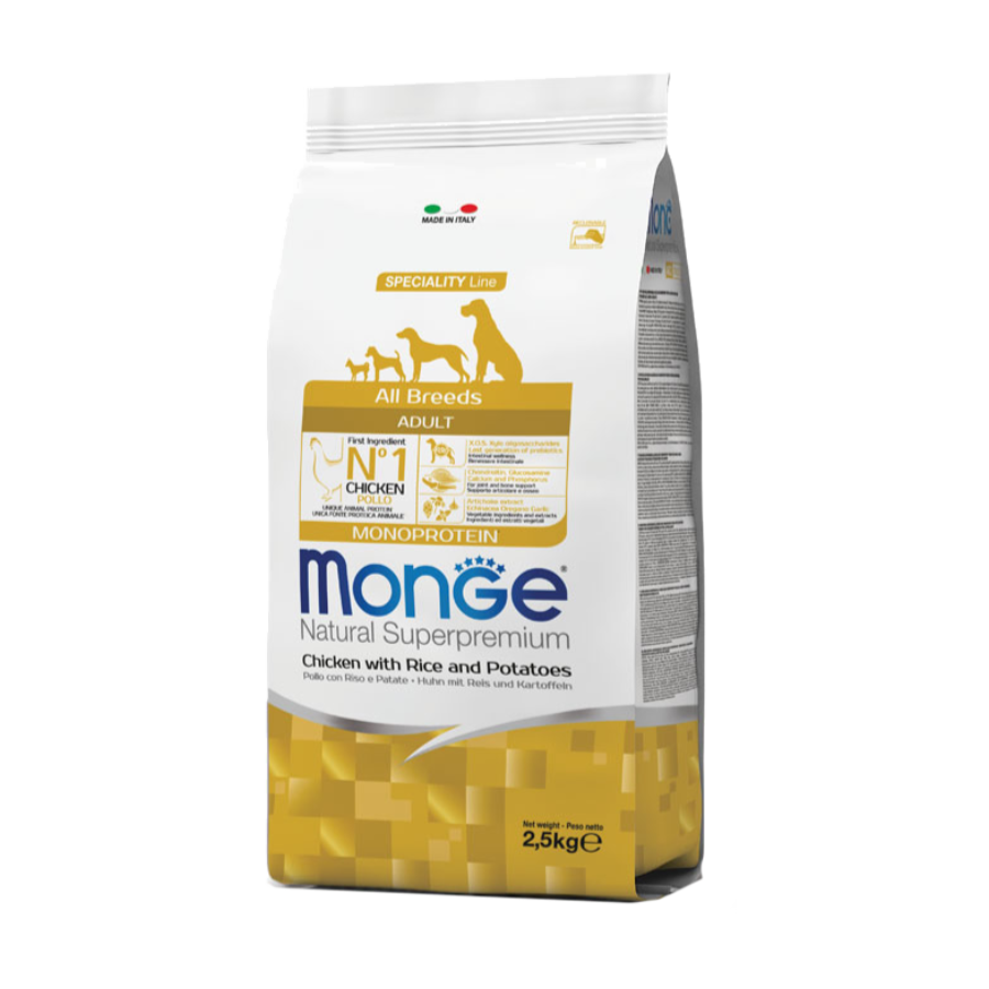 MONGE SUPERPREMIUM ALL BREEDS ADULT POLLO CON RISO E PATATE 12KG