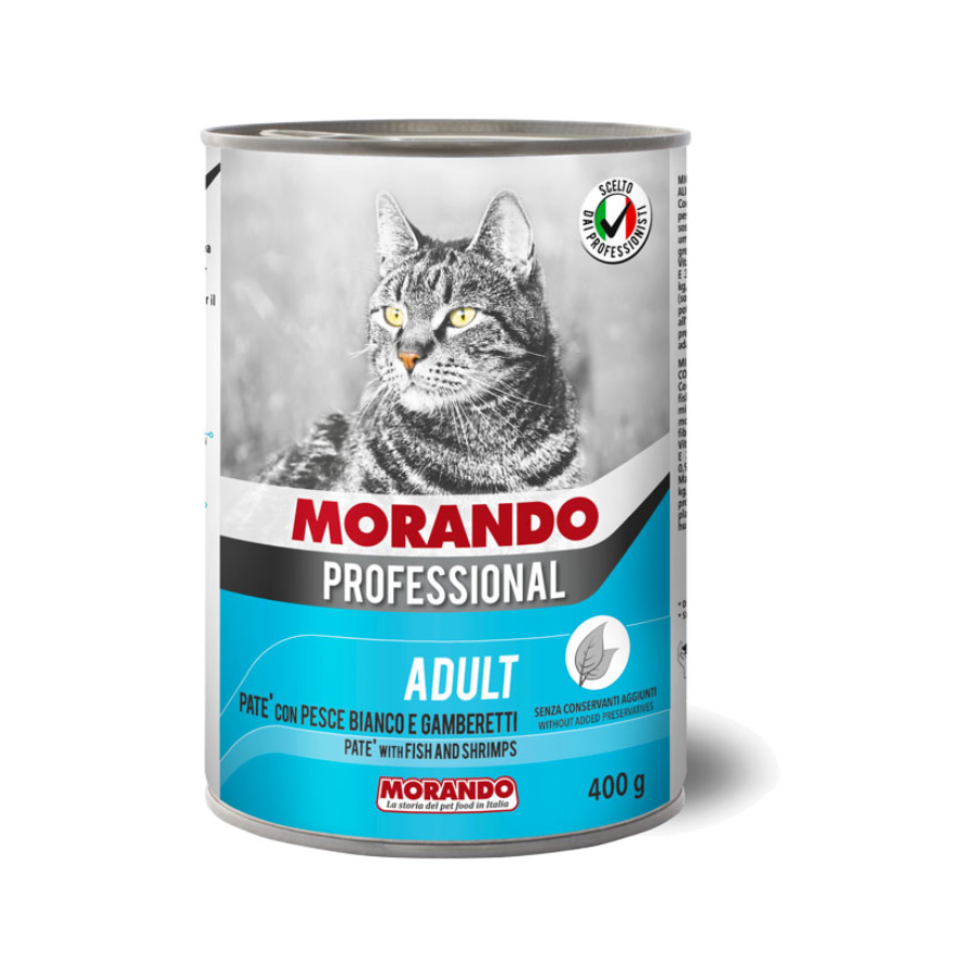MORANDO PROFESSIONAL CAT PATE - 400G - PESCE BIANCO & GAMBERETTI