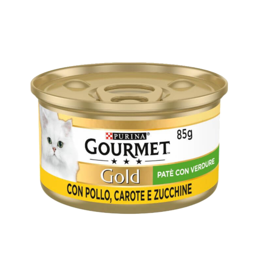PURINA GOURMET GOLD PATÈ 85G - POLLO, CAROTE & ZUCCHINE