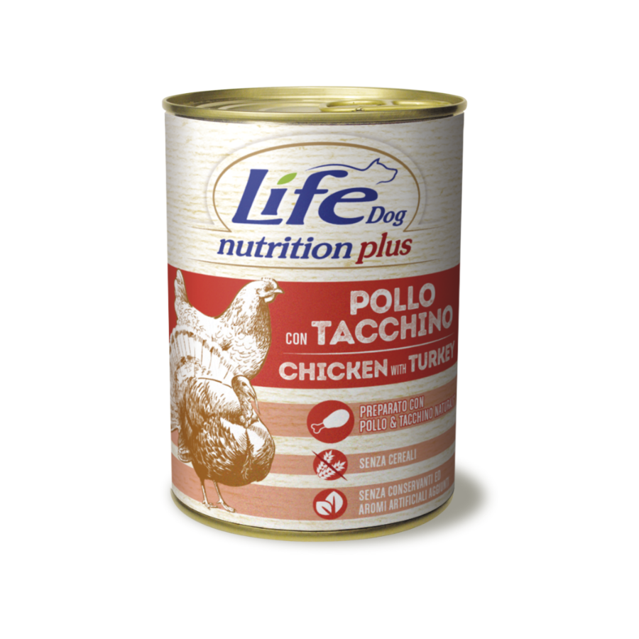 LIFE NATURAL DOG 400G - POLLO & TACCHINO