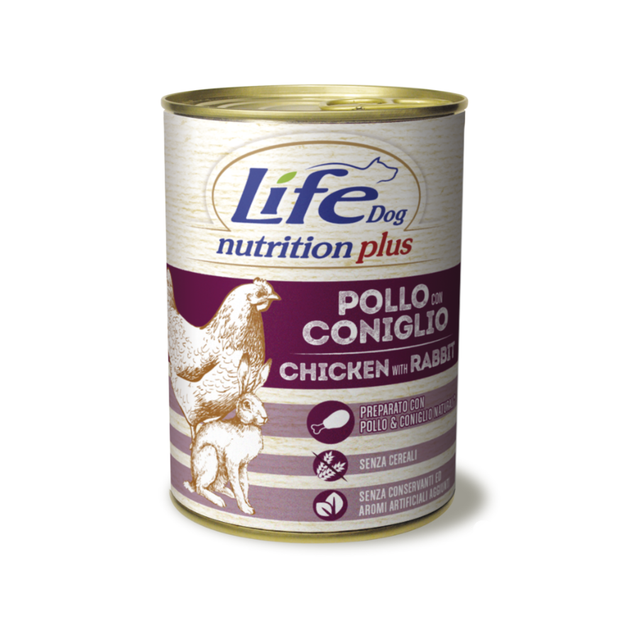 LIFE NATURAL DOG 400G - POLLO & CONIGLIO