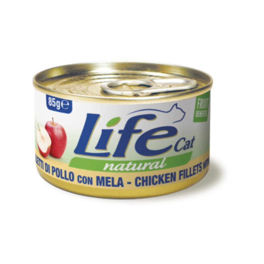LIFE NATURAL CAT 85G - POLLO & MELA